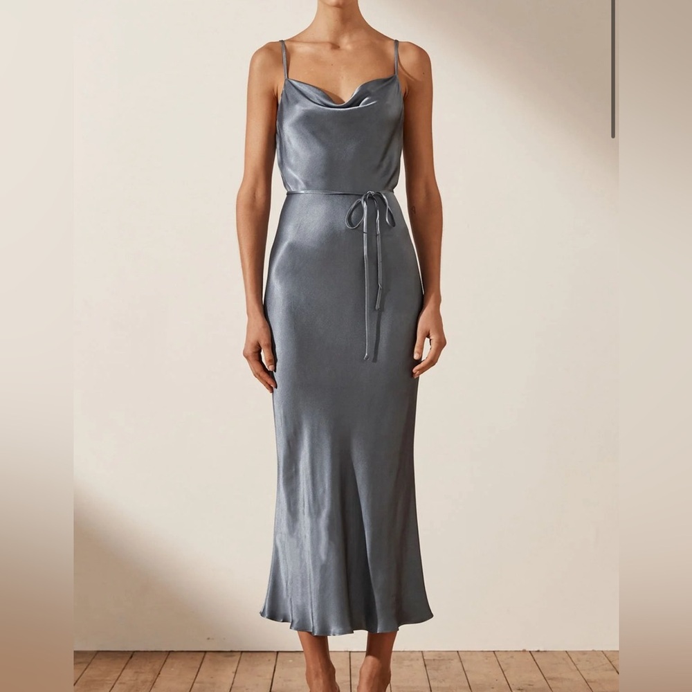 Shona Joy Midi Blue Dress